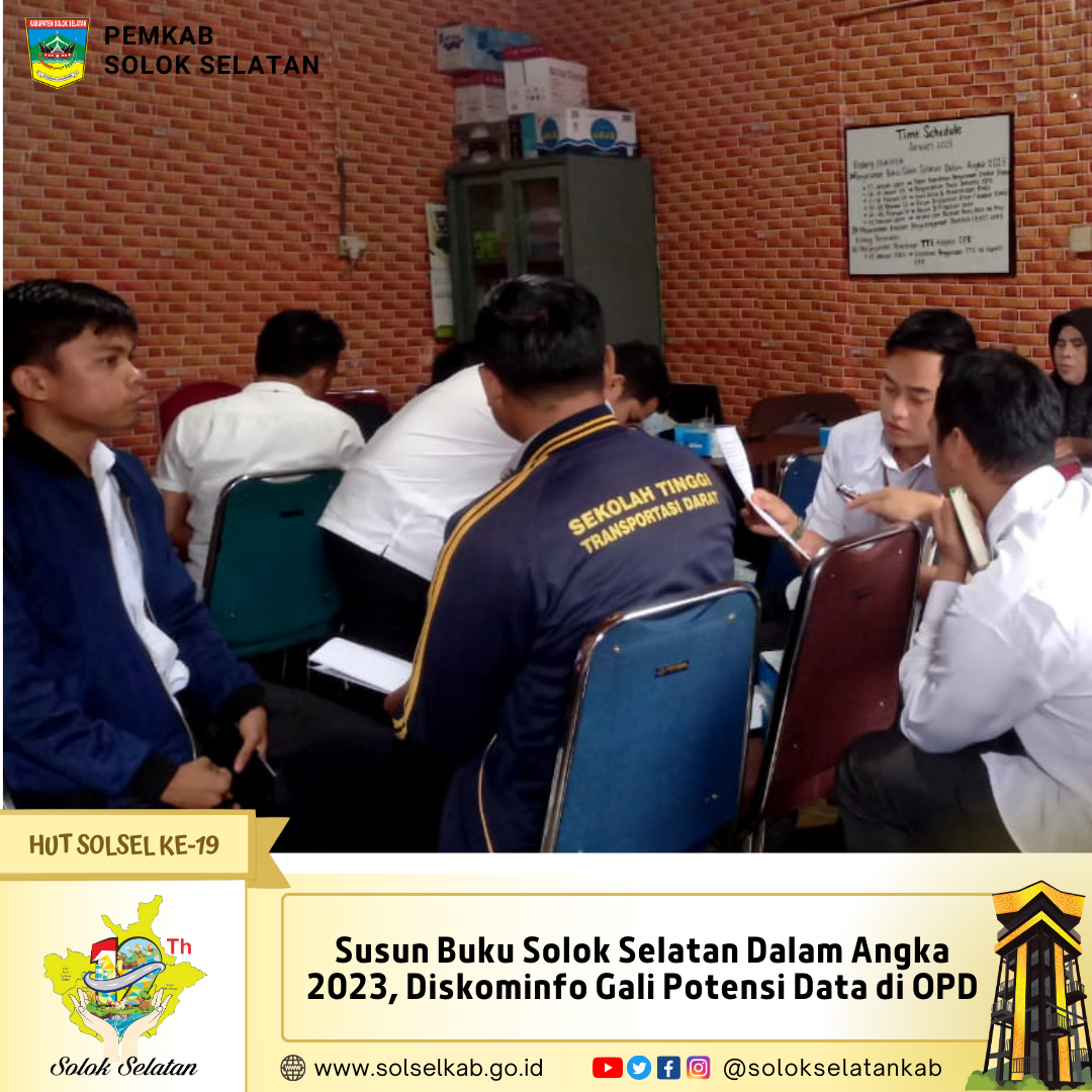 Susun Buku Solok Selatan Dalam Angka Diskominfo Gali Potensi Data