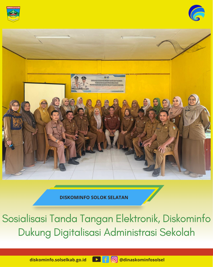 Sosialisasi Tanda Tangan Elektronik, Diskominfo Dukung Digitalisasi Administrasi Sekolah