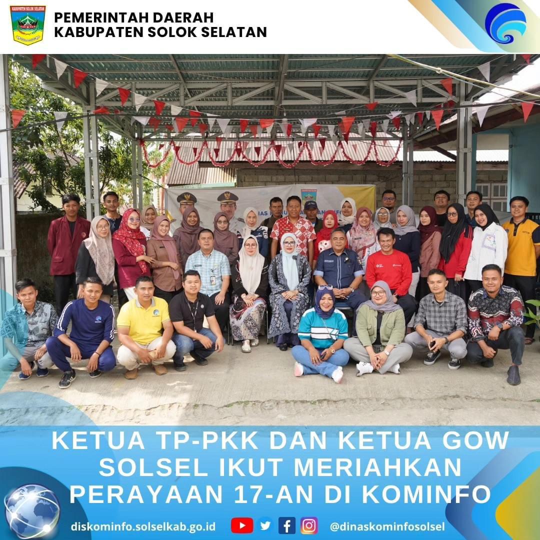 Ketua TP-PKK dan Ketua GOW Solsel Ikut Meriahkan Perayaan 17-an di Kominfo