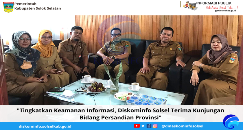 Tingkatkan Keamanan Informasi, Diskominfo Solsel Terima Kunjungan Bidang Persandian Provinsi