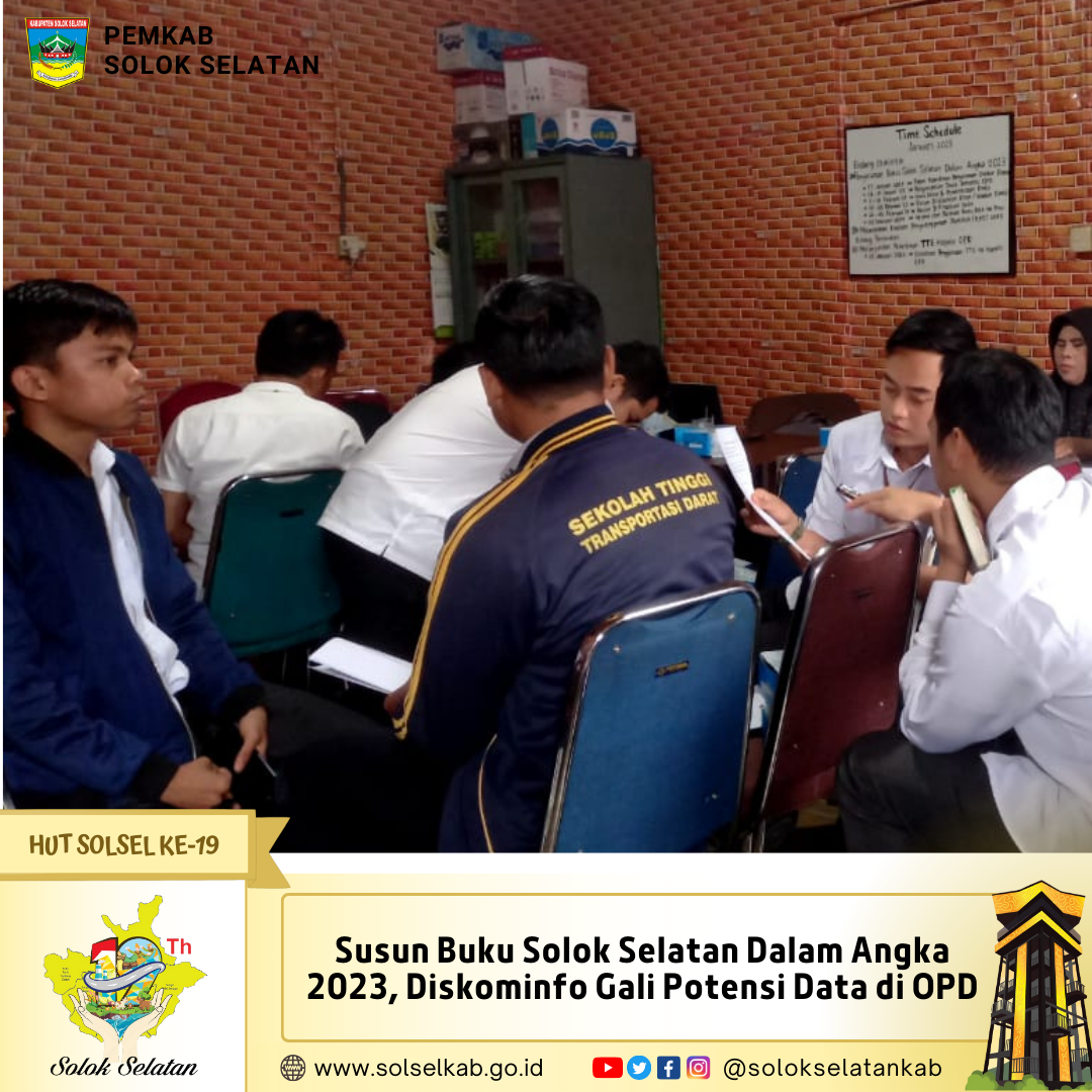 Susun Buku Solok Selatan Dalam Angka 2023, Diskominfo Gali Potensi Data di OPD