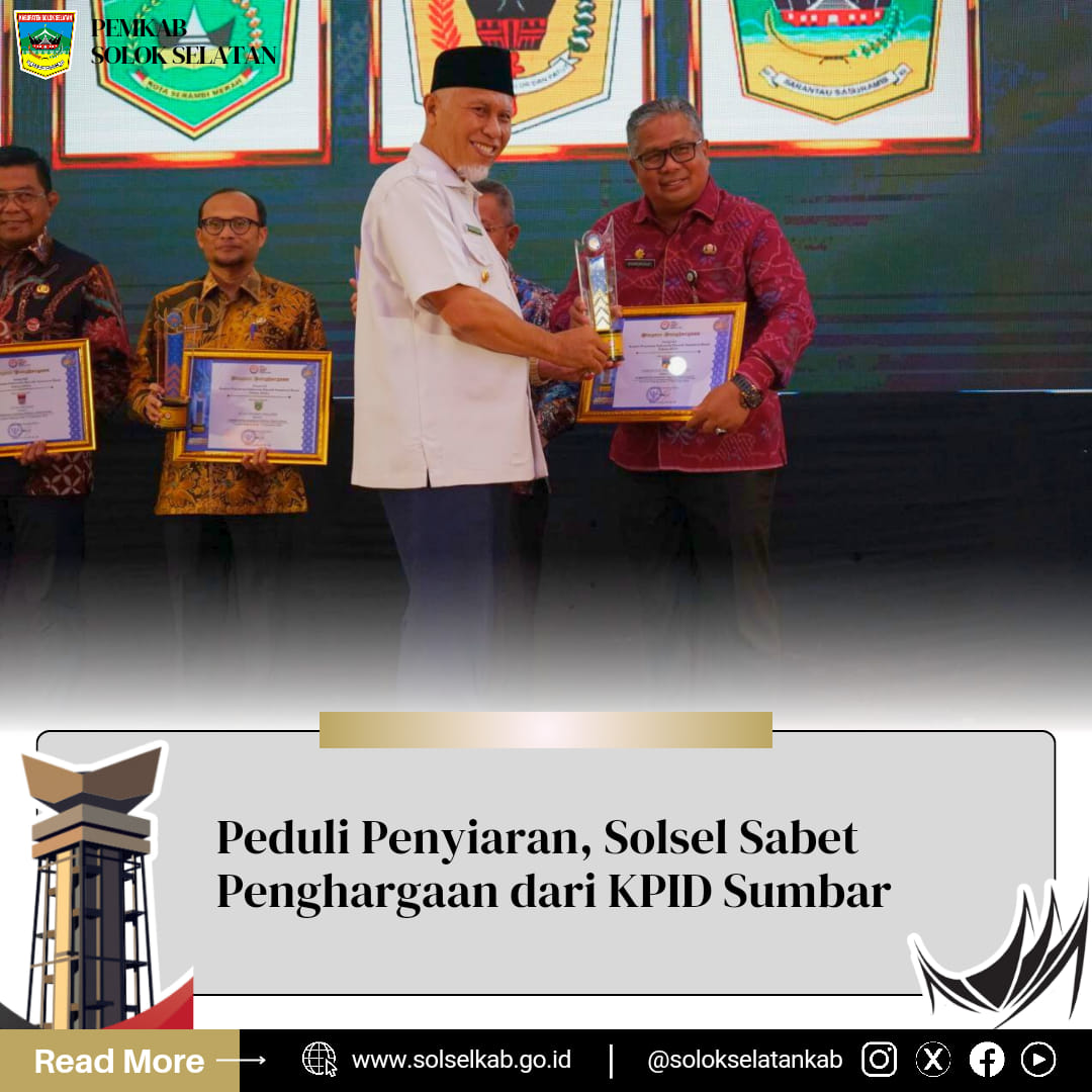 Peduli Penyiaran, Solsel Sabet Penghargaan dari KPID Sumbar