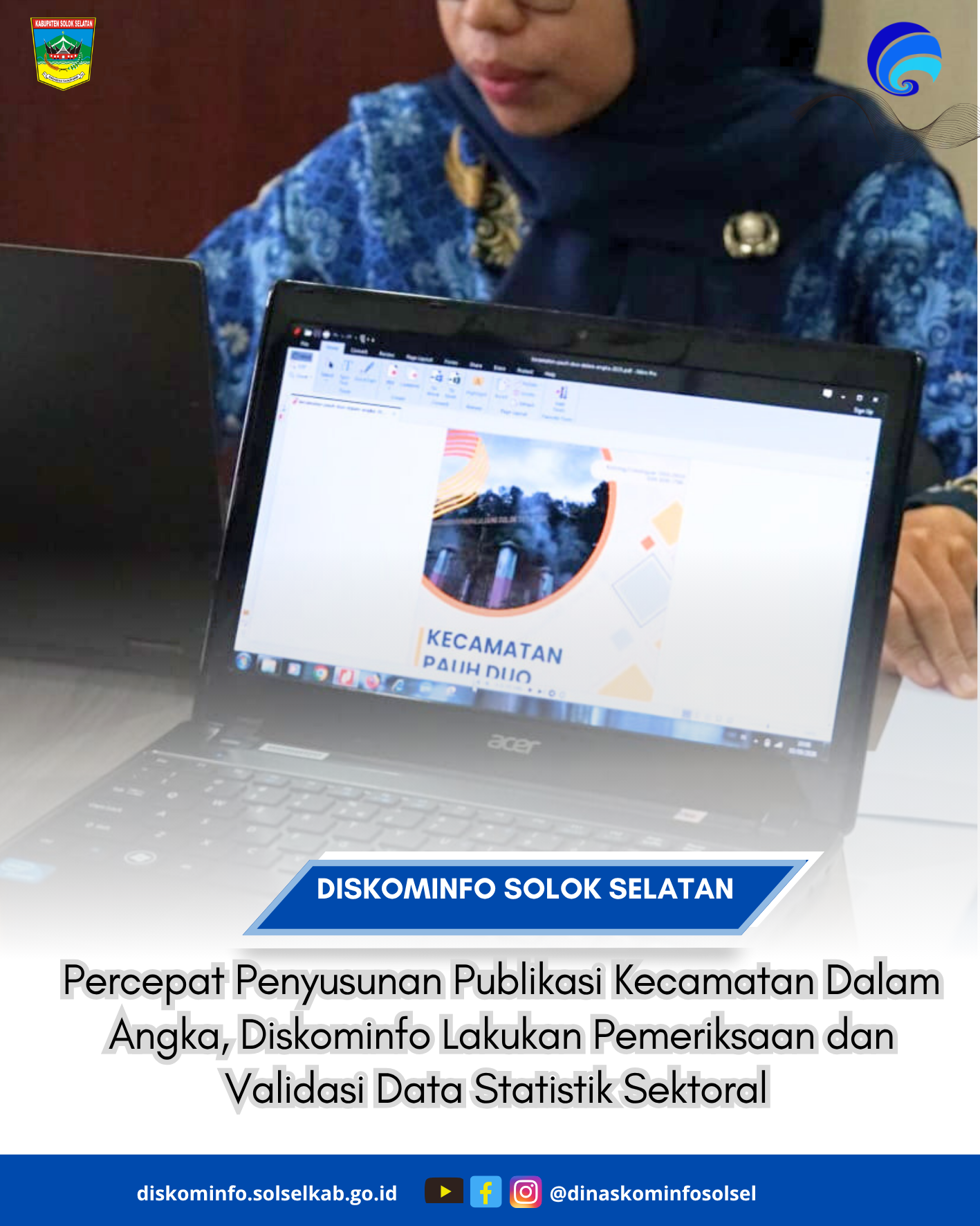 Percepat Penyusunan Publikasi Kecamatan Dalam Angka, Diskominfo Lakukan Pemeriksaan dan Validasi Data Statistik Sektoral