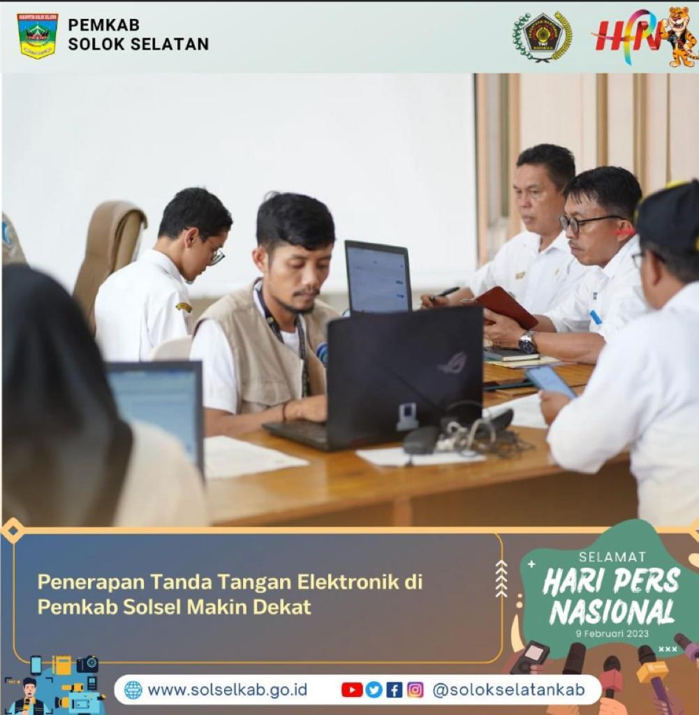 Penerapan Tanda Tangan Elektronik di Pemkab Solsel Makin Dekat