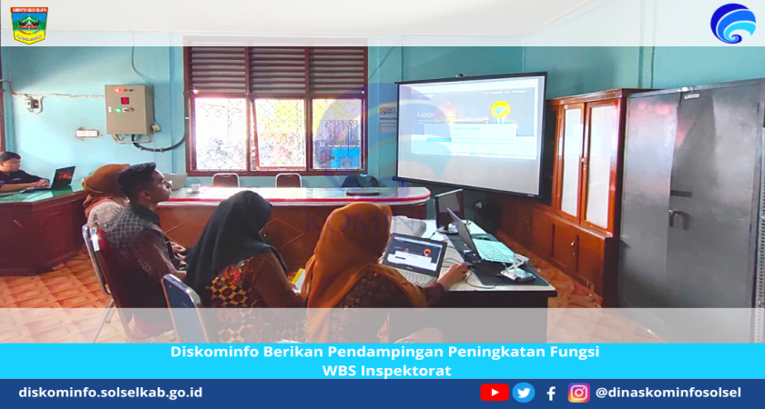 Diskominfo Berikan Pendampingan Peningkatan Fungsi WBS Inspektorat