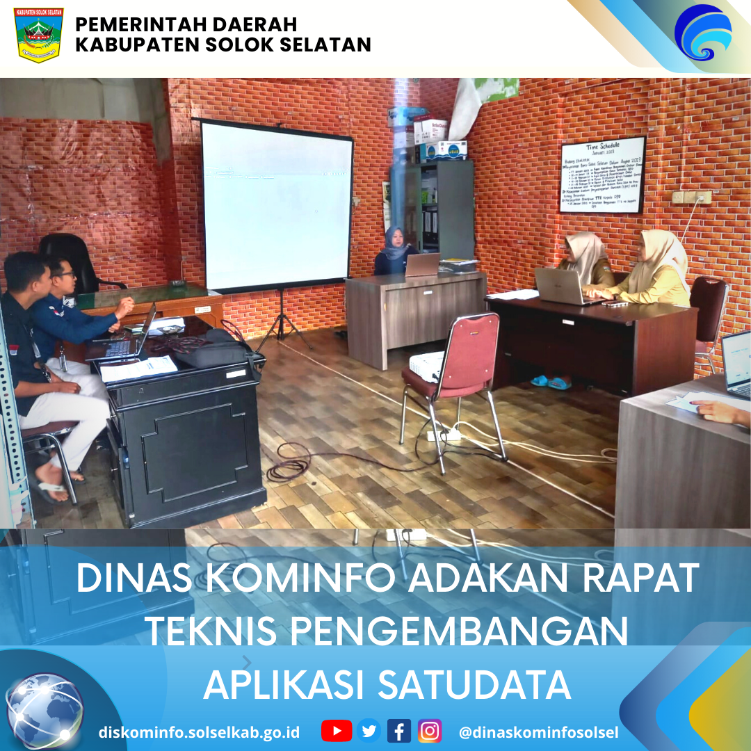 Dinas Kominfo Adakan Rapat Teknis Pengembangan Aplikasi Satudata
