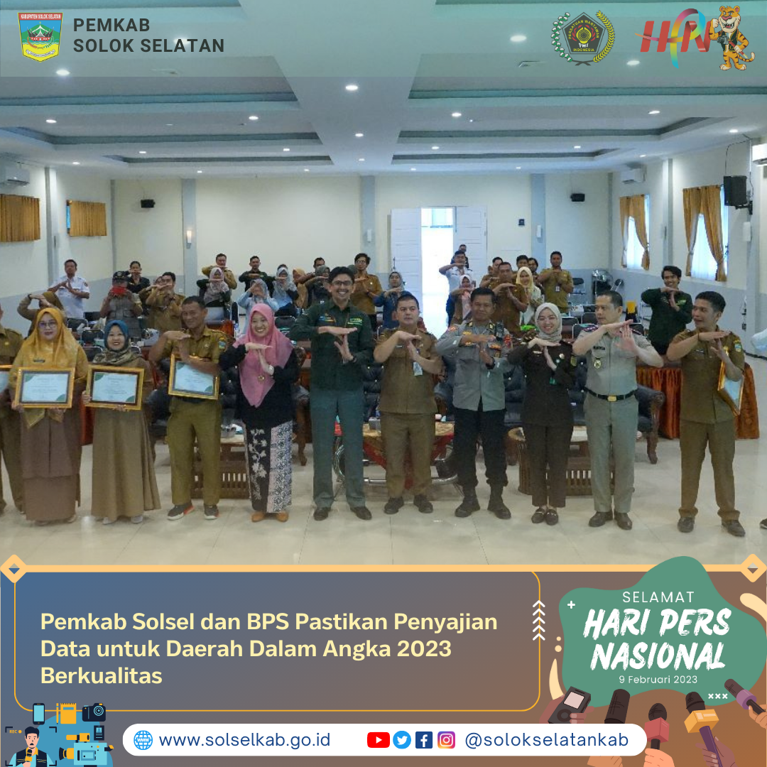 Pemkab Solsel dan BPS Pastikan Penyajian Data untuk Daerah Dalam Angka 2023 Berkualitas