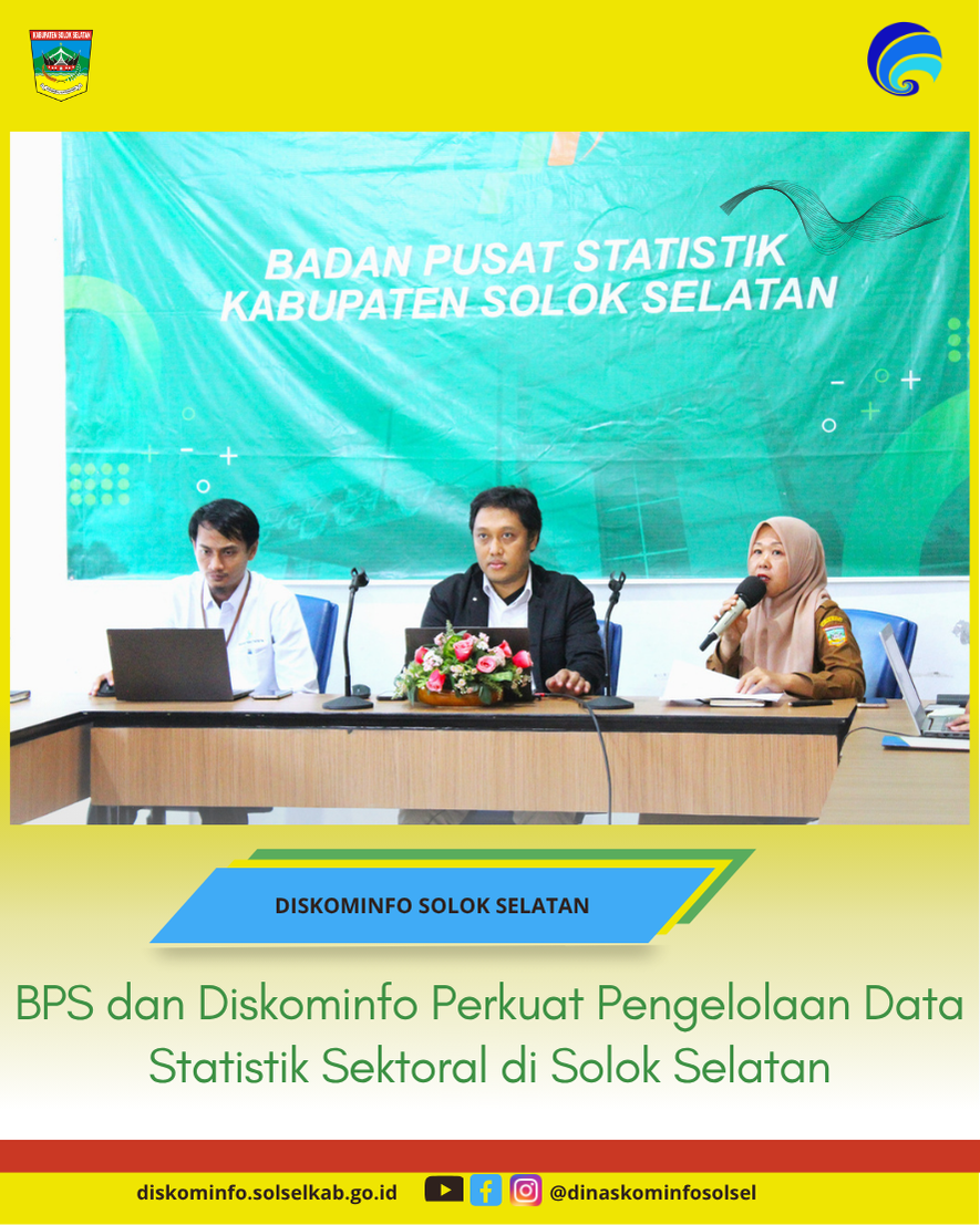 BPS dan Diskominfo Perkuat Pengelolaan Data Statistik Sektoral di Solok Selatan