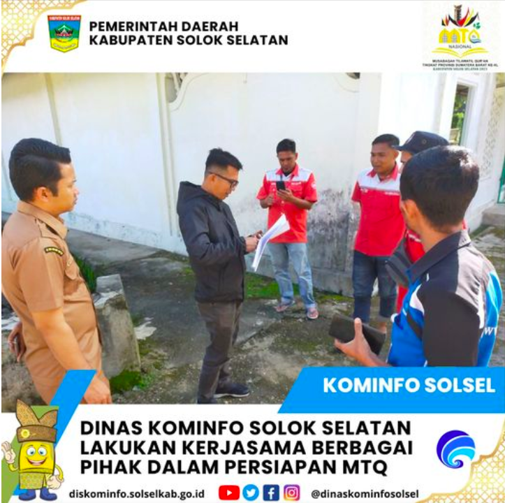 Dinas Kominfo Solok Selatan Lakukan Kerjasama Berbagai Pihak Dalam Persiapan MTQ