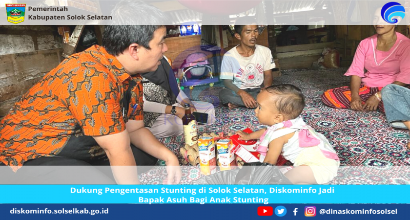 Dukung Pengentasan Stunting di Solok Selatan, Diskominfo Jadi Orang Tua Asuh Bagi Anak Stunting