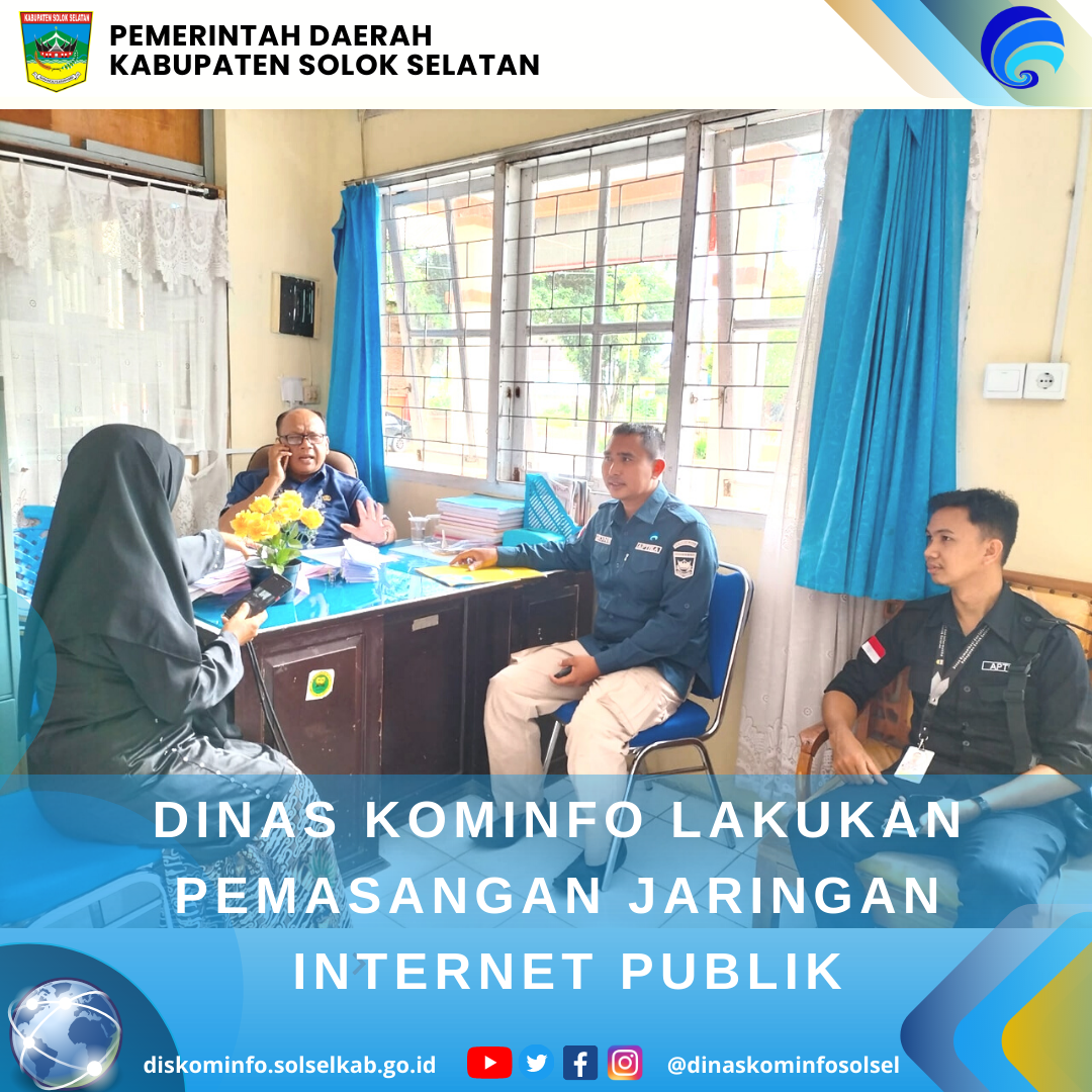 Dinas kominfo Lakukan Pemasangan Jaringan Internet Publik