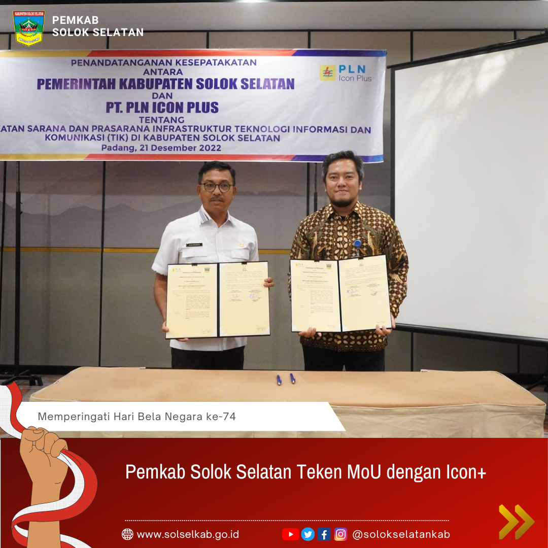 Pemkab Solok Selatan Teken MoU dengan Icon+