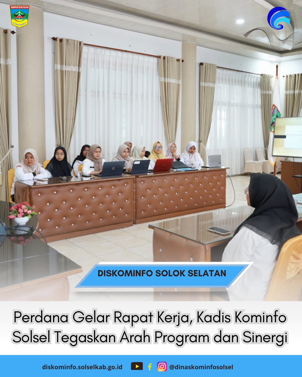 Perdana Gelar Rapat Kerja, Kadis Kominfo Solsel Tegaskan Arah Program dan Sinergi