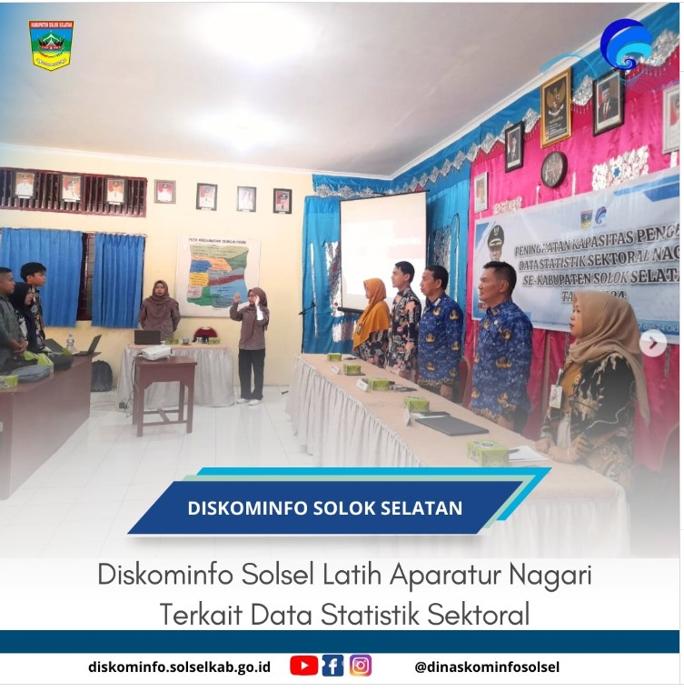 Diskominfo Solsel Latih Aparatur Nagari Terkait Data Statistik Sektoral