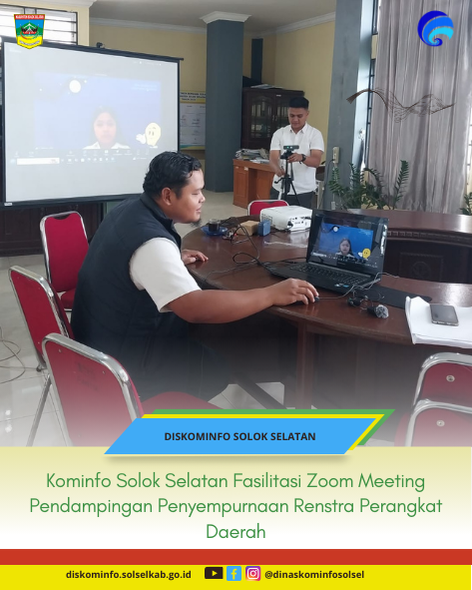 Kominfo Solok Selatan Fasilitasi Zoom Meeting Pendampingan Penyempurnaan Renstra Perangkat Daerah