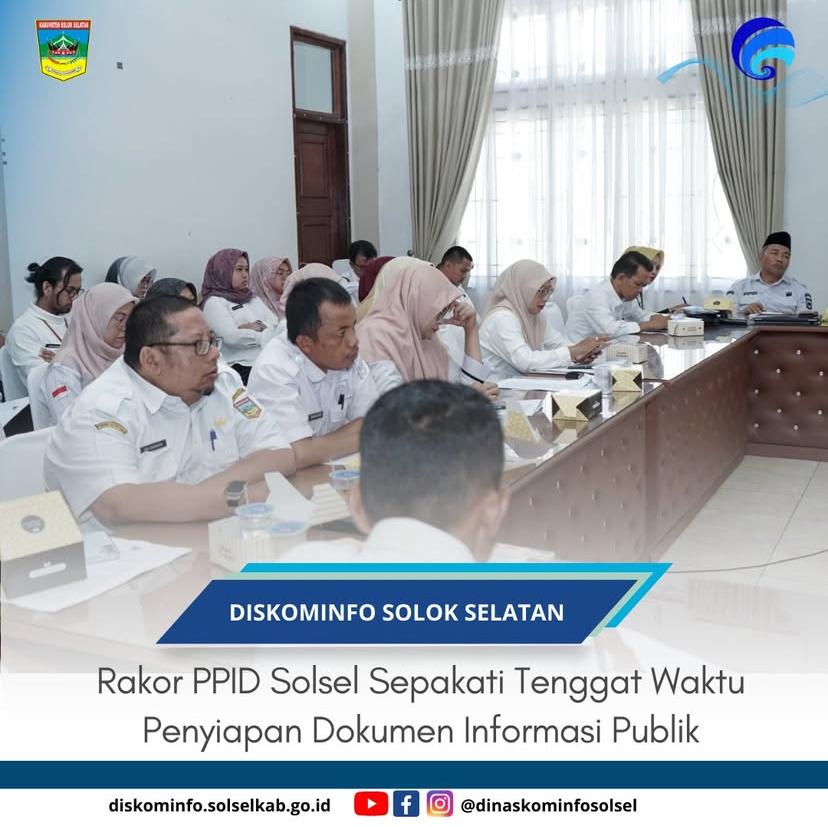 Rakor PPID Solsel Sepakati Tenggat Waktu Penyiapan Dokumen Informasi Publik.
