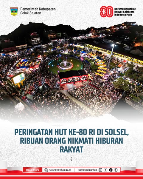 Peringatan HUT ke-80 RI di Solsel, Ribuan Orang Nikmati Hiburan Rakyat