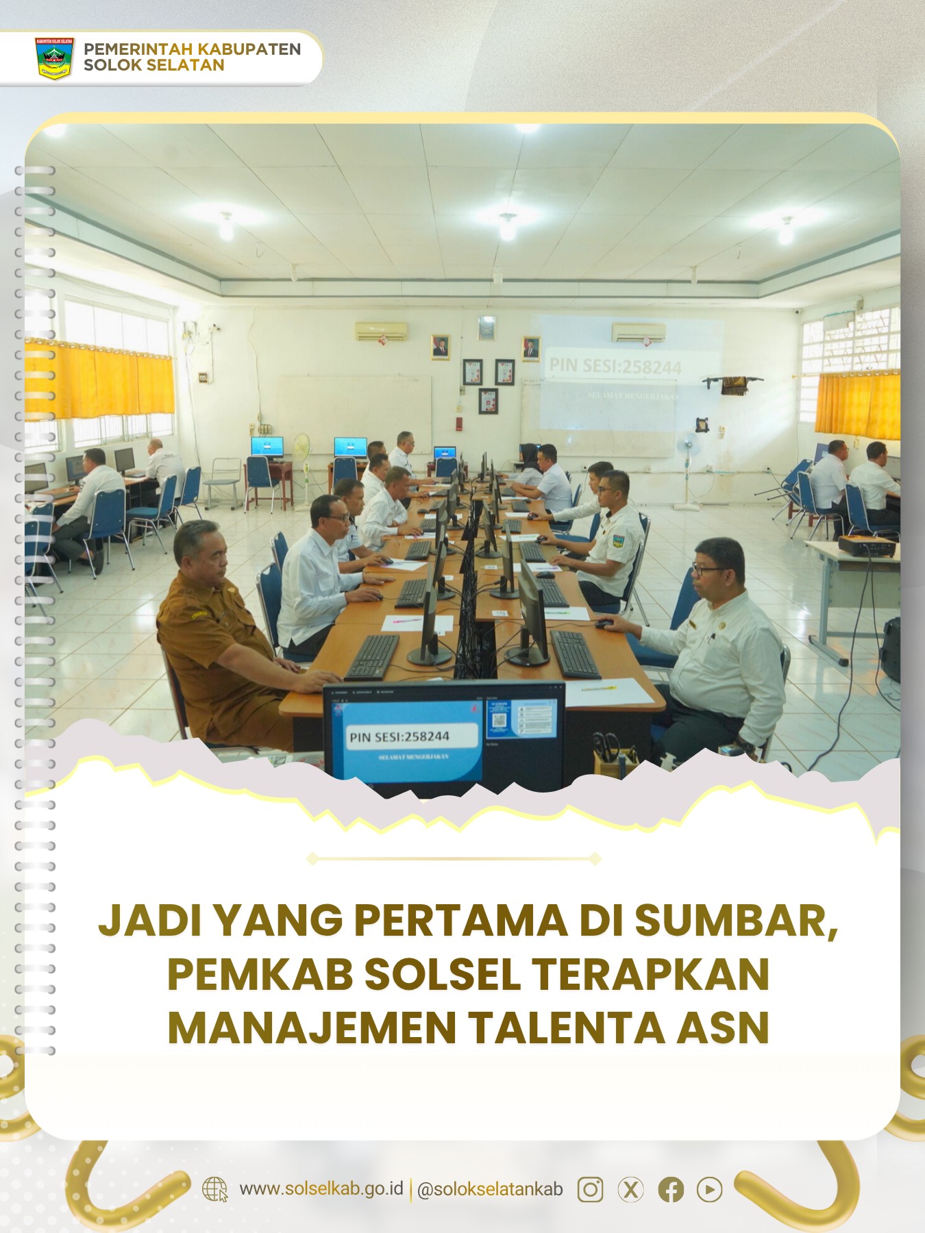 Jadi yang Pertama di Sumbar, Pemkab Solsel Terapkan Manajemen Talenta ASN