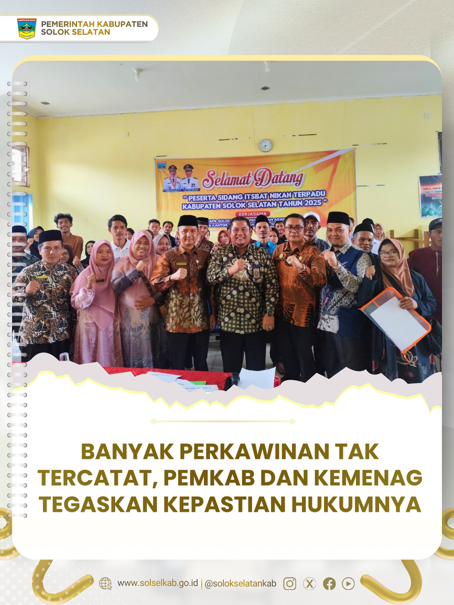 Banyak Perkawinan Tak Tercatat, Pemkab dan Kemenag Tegaskan Kepastian Hukumnya