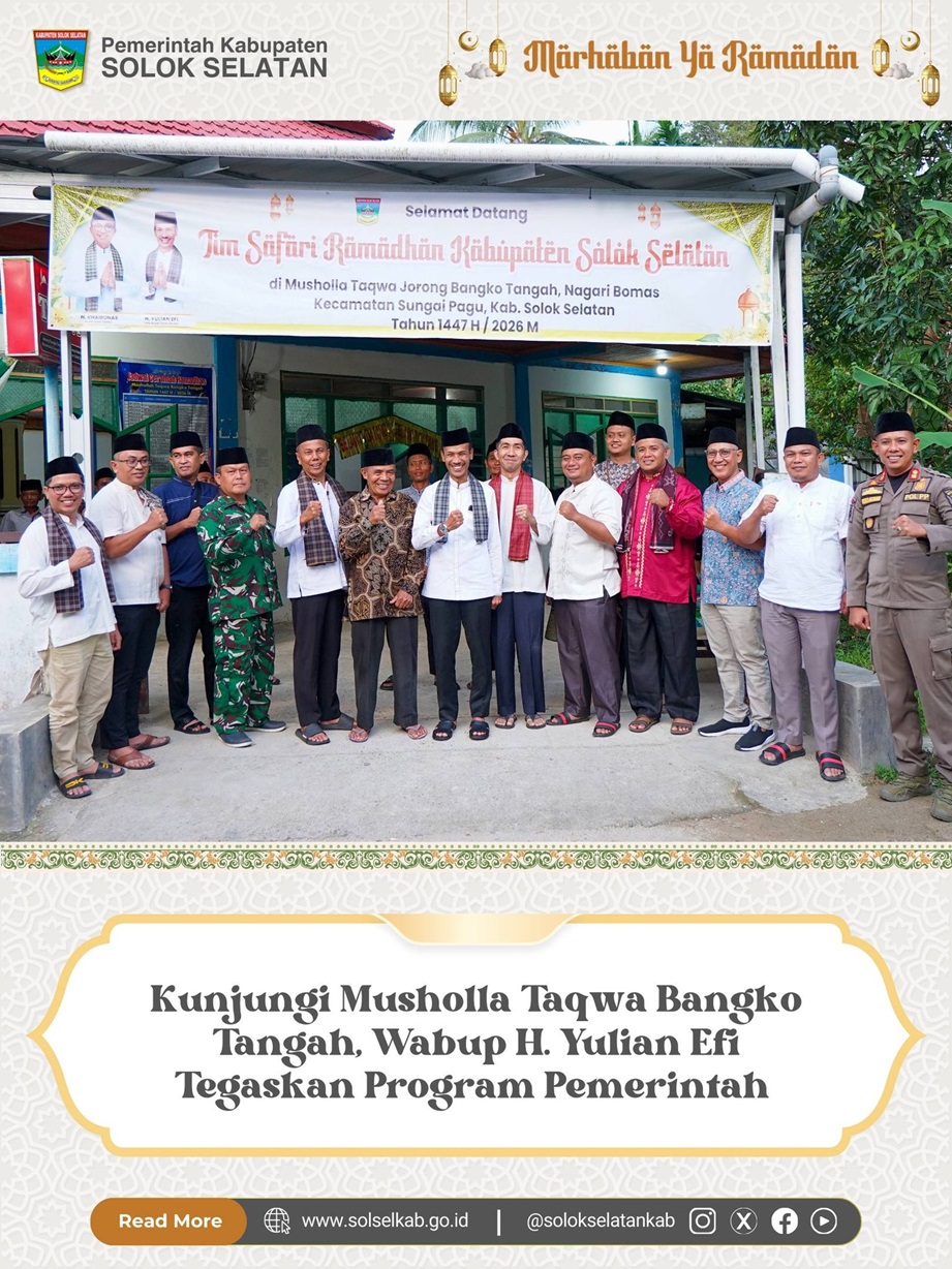 Kunjungi Musholla Taqwa Bangko Tangah, Wabup H. Yulian Efi Tegaskan Program Pemerintah
