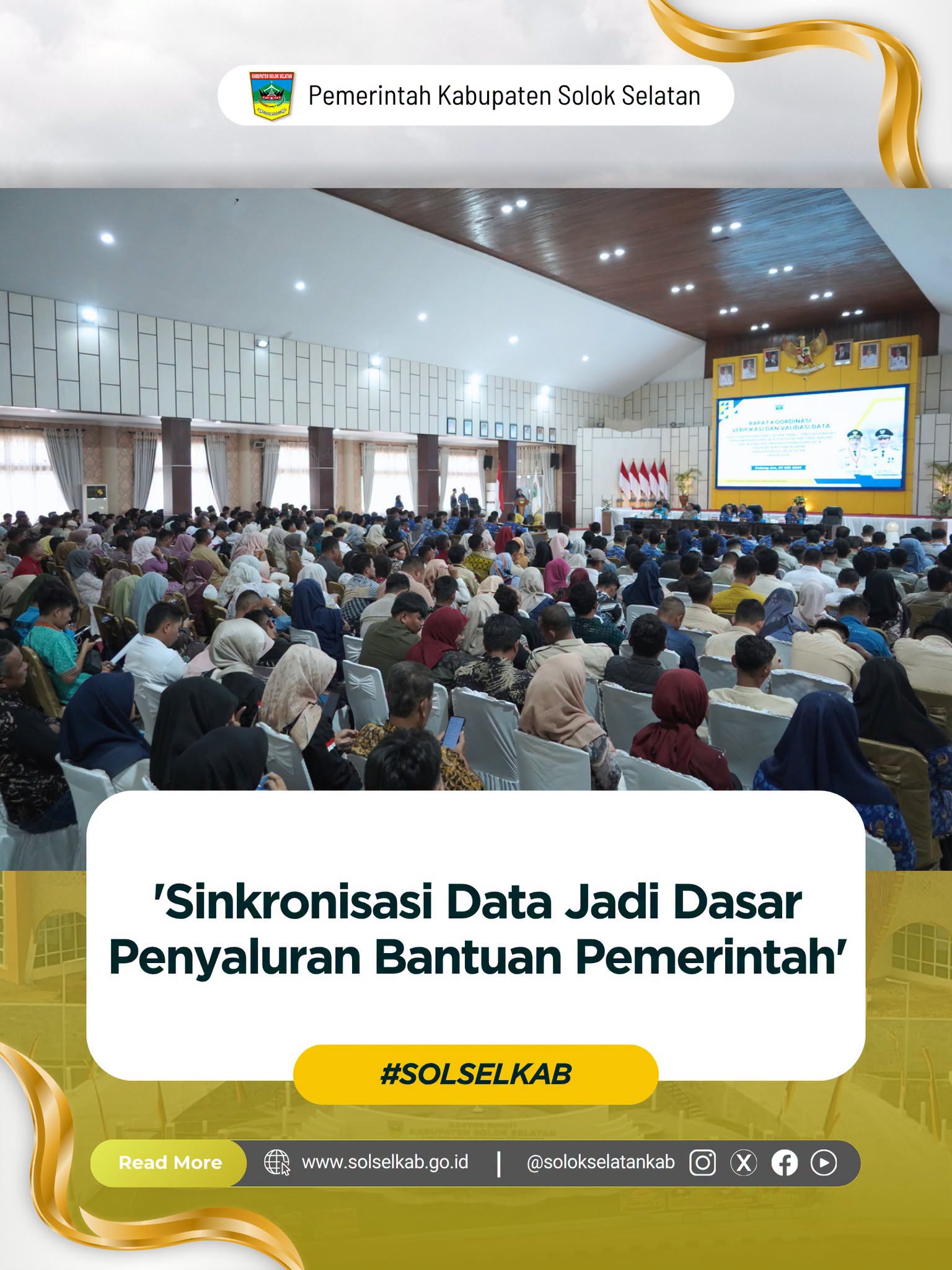 'Sinkronisasi Data Jadi Dasar Penyaluran Bantuan Pemerintah'